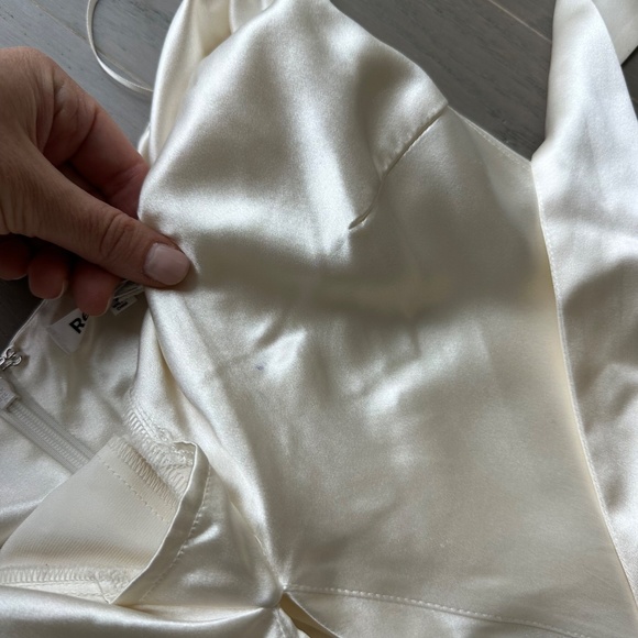 Reformation VERIA White Ivory Silk Halter Gown Dress Wedding Gown 2 - with tags - Picture 7 of 16